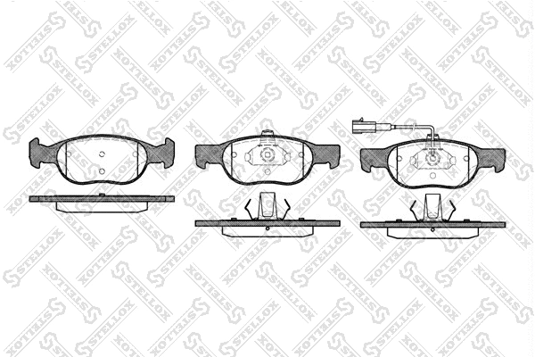 Kit de plaquettes de frein, frein à disque STELLOX 599 031B-SX