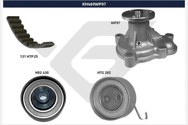 Pompe à eau + kit de courroie crantée HUTCHINSON KH 469WP97