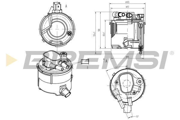 Filtre à carburant BREMSI FE0058