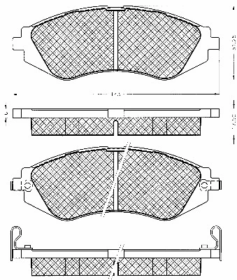 Kit de plaquettes de frein, frein à disque BSF 10590