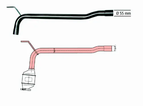Tube de réparation, catalyseur HJS 91 11 1504
