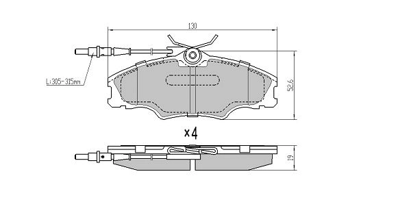 Kit de plaquettes de frein, frein à disque FREMAX FBP-1049