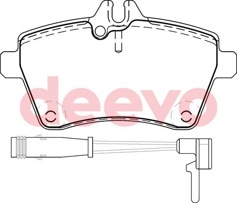 Kit de plaquettes de frein, frein à disque DEEVO BP50580