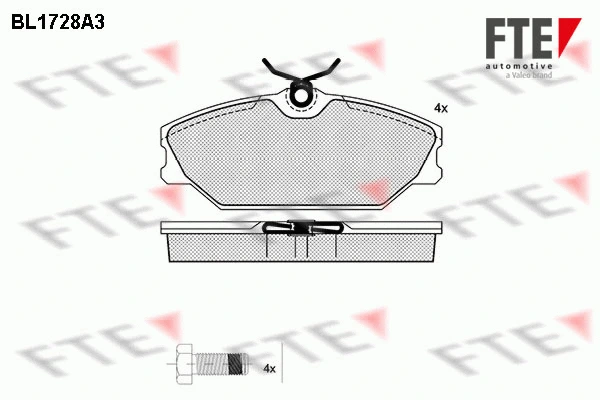 Kit de plaquettes de frein, frein à disque FTE 9010318