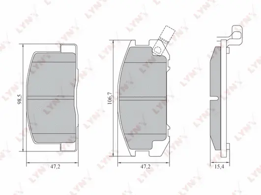 Kit de plaquettes de frein, frein à disque LYNXAUTO BD-7560