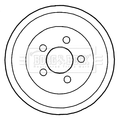 Tambour de frein BORG & BECK BBR7191
