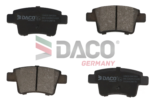 Kit de plaquettes de frein, frein à disque DACO Germany 320628