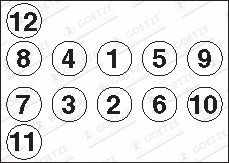 Jeu de boulons de culasse de cylindre GOETZE 22-29014B