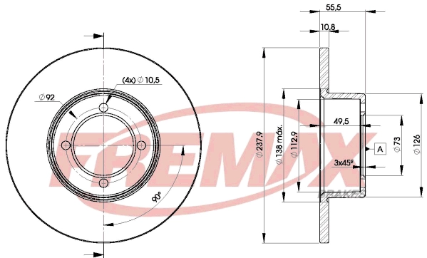 Disque de frein FREMAX BD-7739