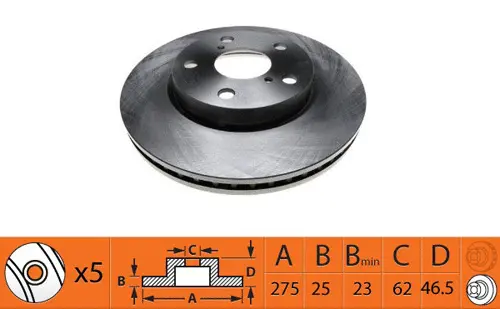 Disque de frein SB BR21192T
