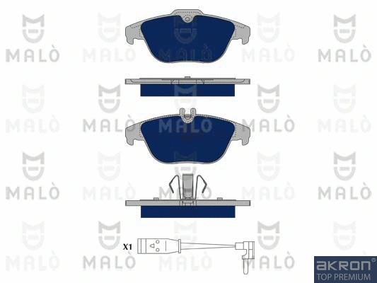 Kit de plaquettes de frein, frein à disque AKRON-MALÒ 1050191
