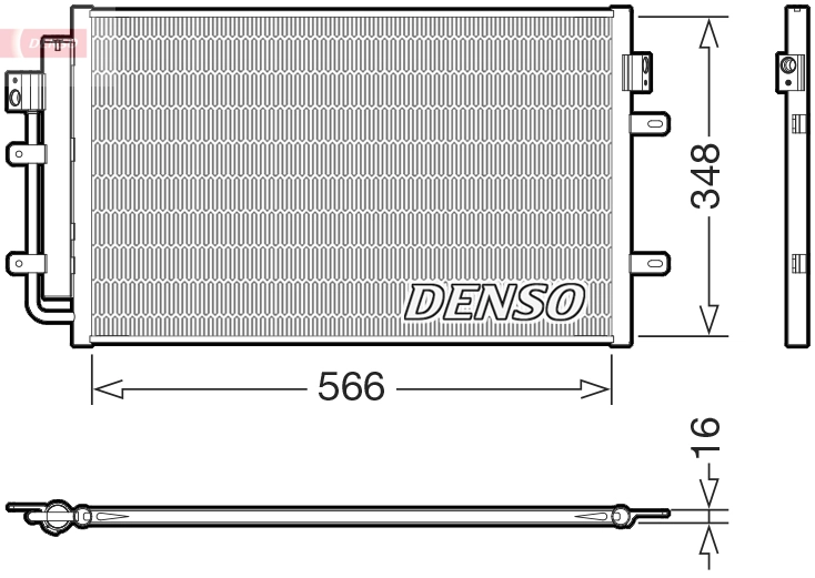 Condenseur, climatisation DENSO DCN12008