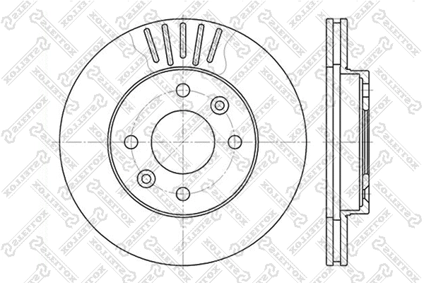 Disque de frein STELLOX 6020-3909V-SX