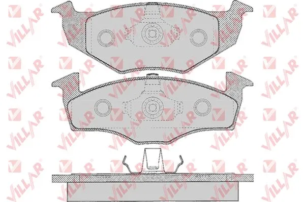 Kit de plaquettes de frein, frein à disque VILLAR 626.0627