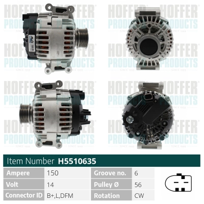 Alternateur HOFFER H5510635
