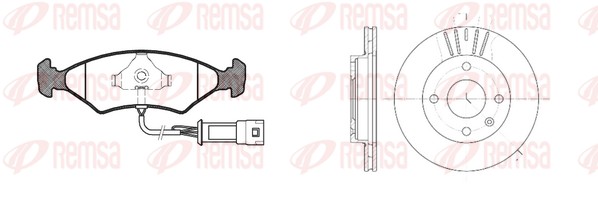 Kit de freins, frein à disques REMSA 8119.02