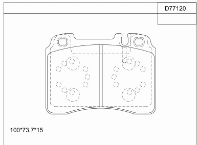 Kit de plaquettes de frein, frein à disque ASIMCO KD77120