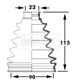 Jeu de joints-soufflets, arbre de commande BORG & BECK BCB6050