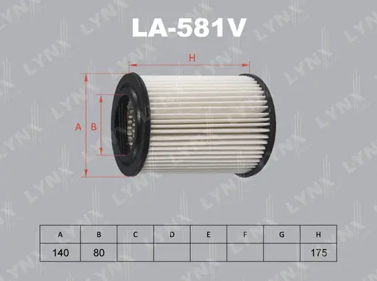Filtre à air LYNXAUTO LA-581V