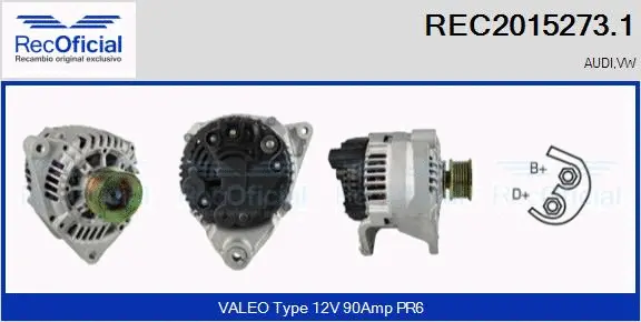 Alternateur RECOFICIAL REC2015273.1