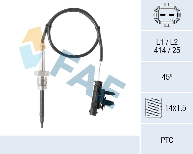 Capteur, température des gaz FAE 68087