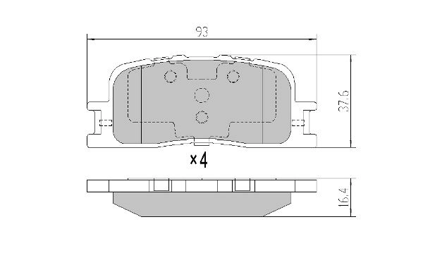 Kit de plaquettes de frein, frein à disque FREMAX FBP-0073