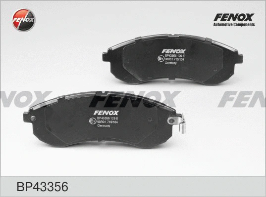 Kit de plaquettes de frein, frein à disque FENOX BP43356