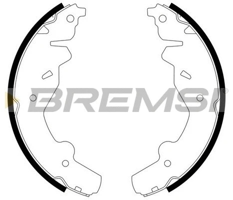 Jeu de mâchoires de frein BREMSI GF0763