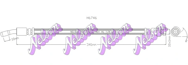 Flexible de frein KAWE H6746