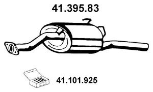 Silencieux arrière EBERSPÄCHER 41.395.83