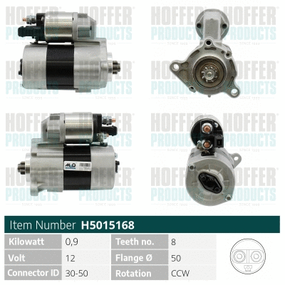 Démarreur HOFFER H5015168