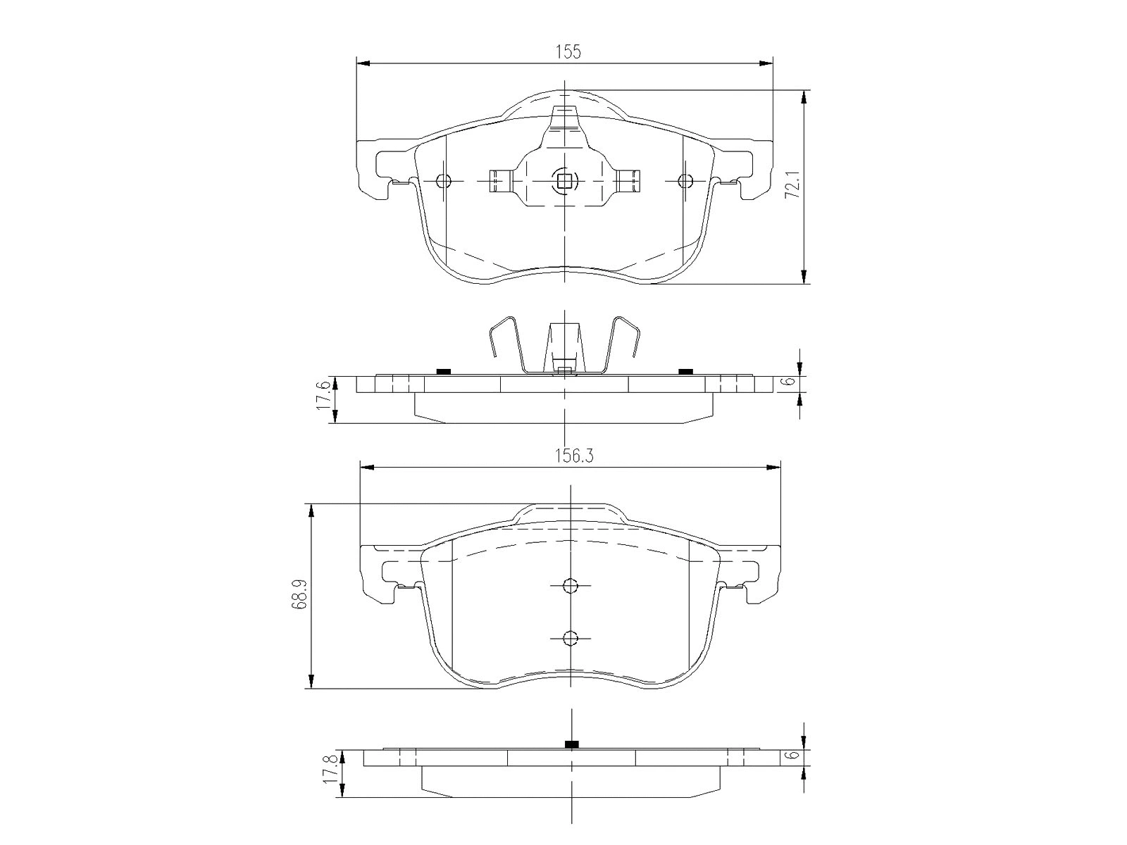 Kit de plaquettes de frein, frein à disque A.Z. Meisterteile AZMT-44-022-1072