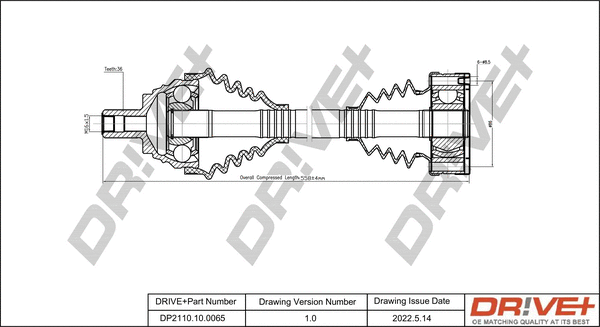 Arbre de transmission Dr!ve+ DP2110.10.0065