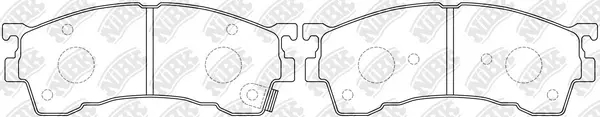 Kit de plaquettes de frein, frein à disque NiBK PN5239