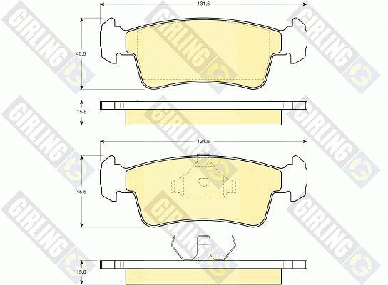 Kit de plaquettes de frein, frein à disque GIRLING 6108672