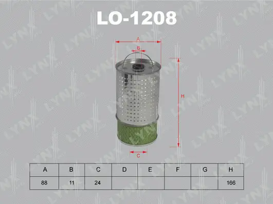 Filtre à huile LYNXAUTO LO-1208