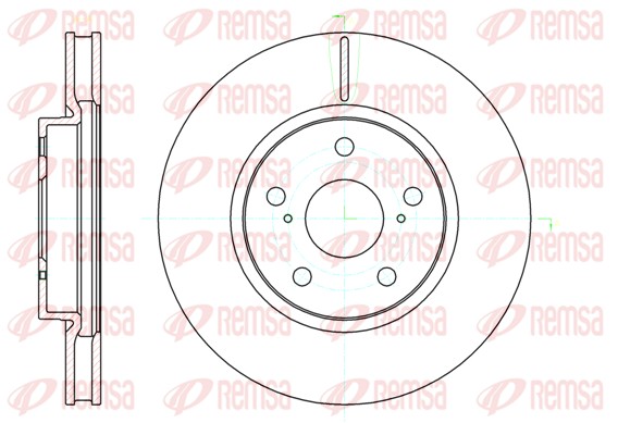 Disque de frein REMSA 61076.10