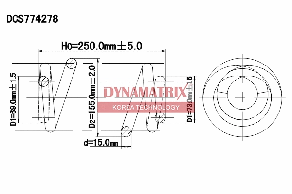 Ressort de suspension DYNAMATRIX DCS774278