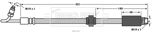 Flexible de frein BORG & BECK BBH7669