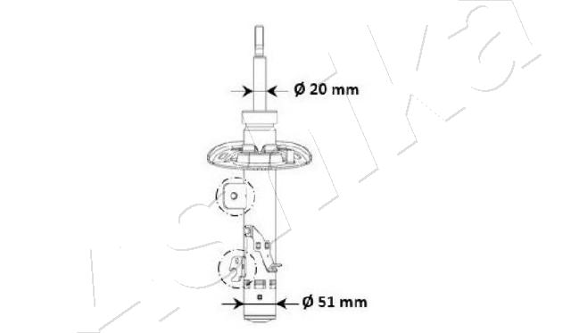 Amortisseur ASHIKA MA-00974