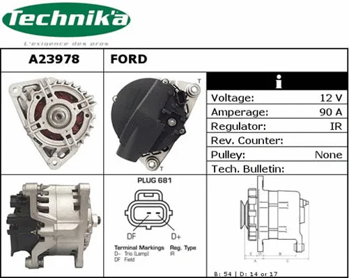 Alternateur Technika A23978