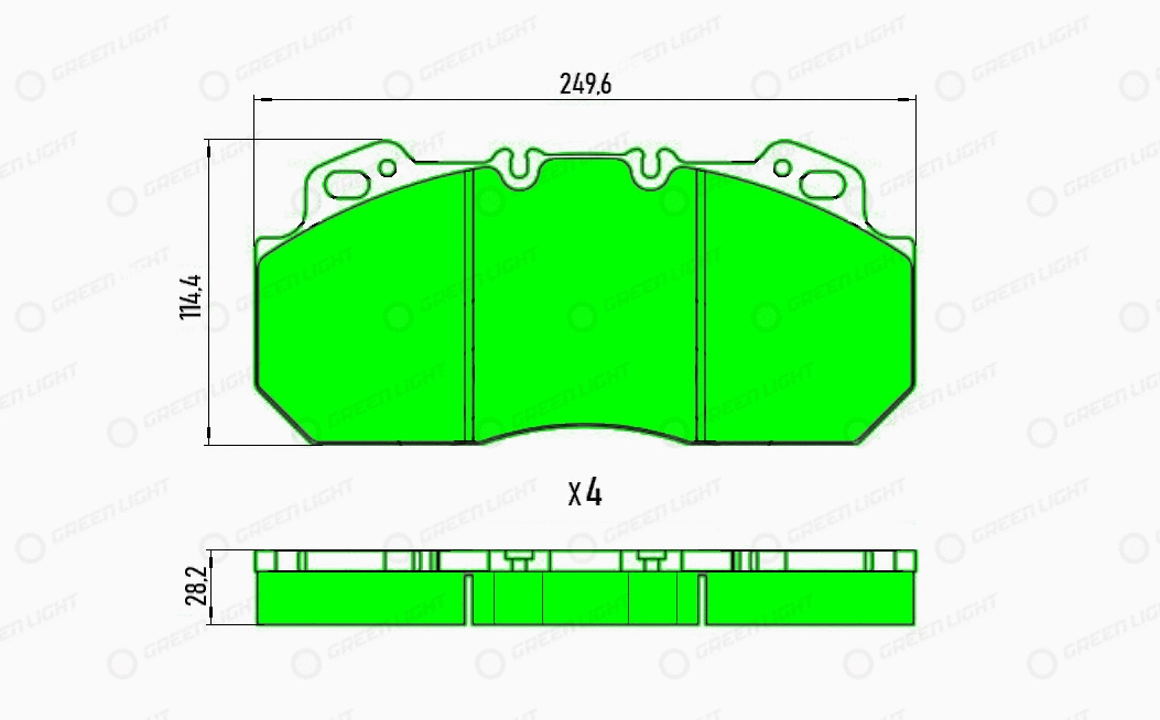 Kit de plaquettes de frein, frein à disque Automotive Adriado GLBP031HD