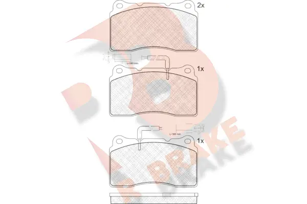 Kit de plaquettes de frein, frein à disque R BRAKE RB1647