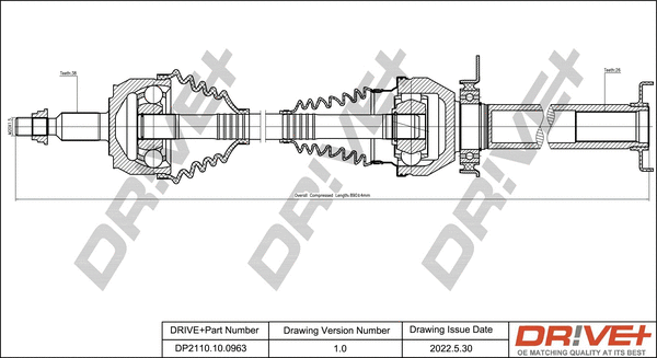 Arbre de transmission Dr!ve+ DP2110.10.0963