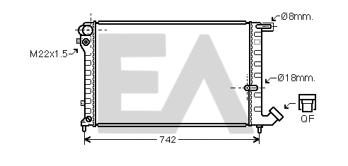 Radiateur, refroidissement du moteur EACLIMA 31R10080