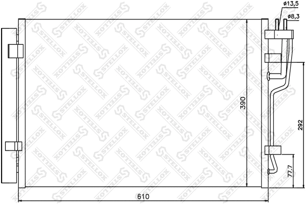 Condenseur, climatisation STELLOX 10-45102-SX