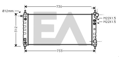 Radiateur, refroidissement du moteur EACLIMA 31R54101
