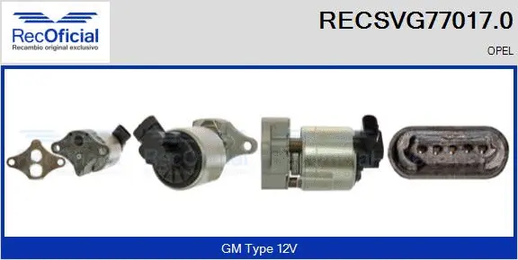 Vanne EGR RECOFICIAL RECSVG77017.0