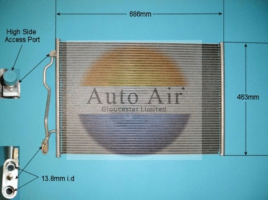 Condenseur, climatisation AUTO AIR GLOUCESTER 16-9982