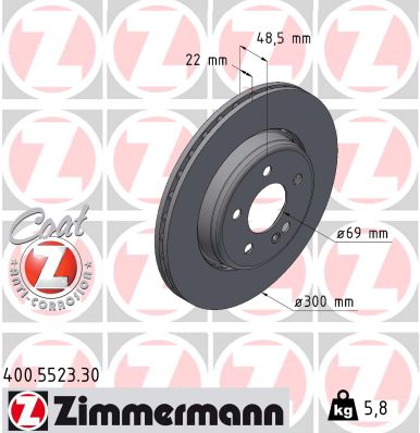 Disque de frein ZIMMERMANN 400.5523.30
